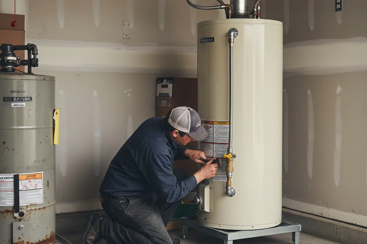 Water heater and shutoff valve replacement in Ashville